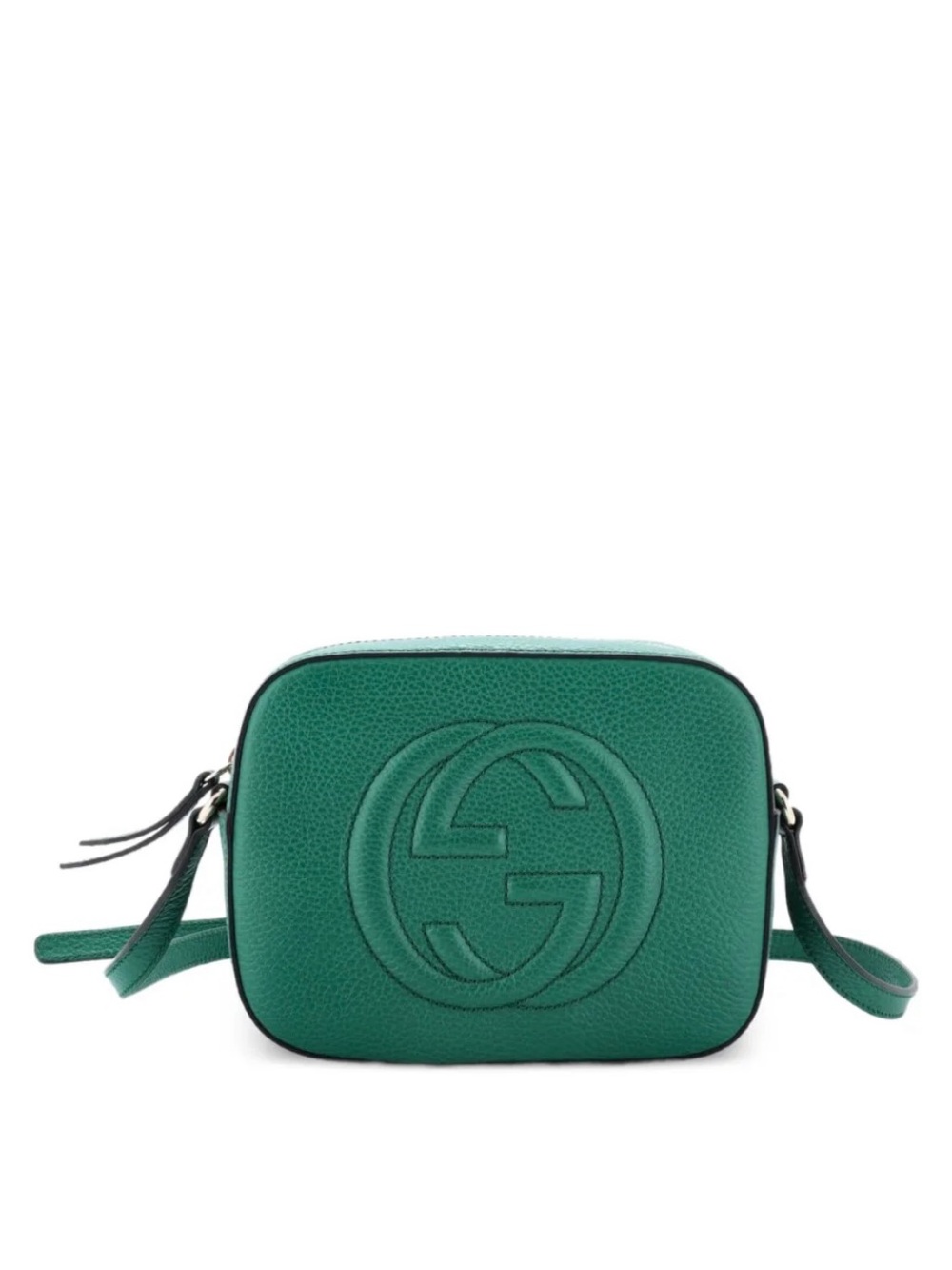 Gucci Emerald Green Pebbled Leather Crossbody Bag
